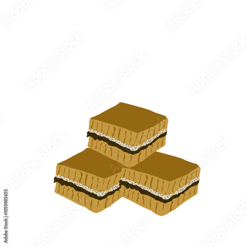 Martabak manis Indonesian cake illustration
