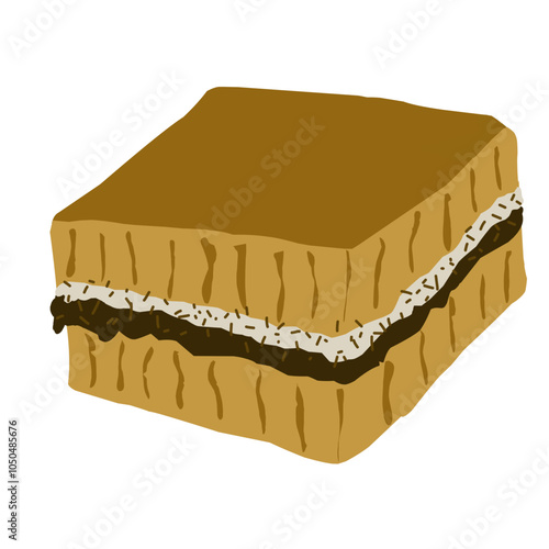 Martabak manis Indonesian cake illustration
