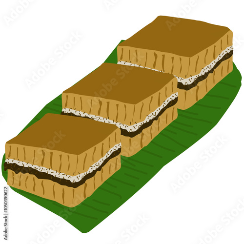 Martabak manis Indonesian cake illustration
