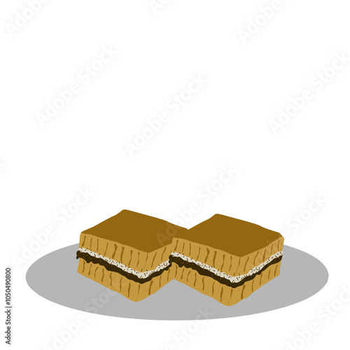 Martabak manis Indonesian cake illustration

