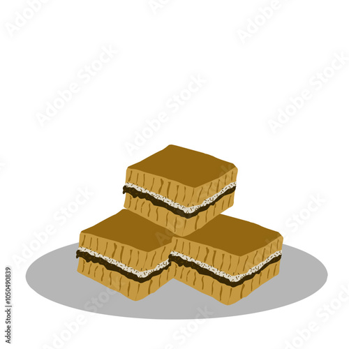 Martabak manis Indonesian cake illustration
