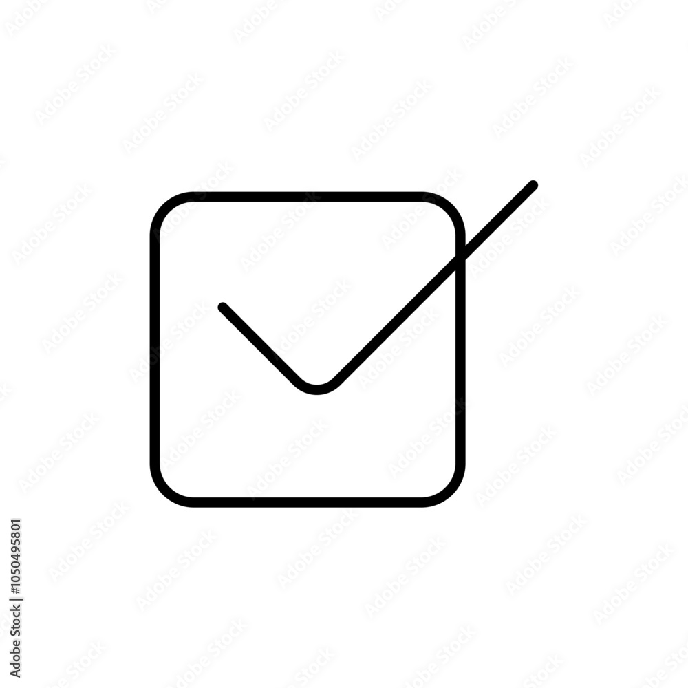Checkbox icon Flat fill set collection