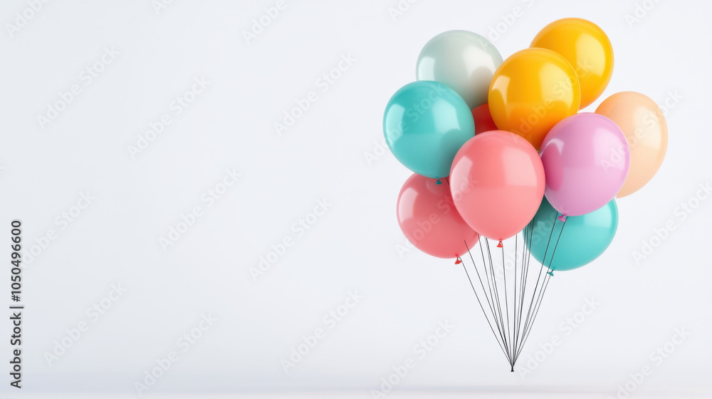 Colorful balloons in various shades float together, creating cheerful and festive atmosphere. Perfect for celebrations, parties, or events, these vibrant decorations add joy and excitement Colorful balloons in various shades float together, creating cheerful and festive atmosphere. Perfect for celebrations, parties, or events, these vibrant decorations add joy and excitement