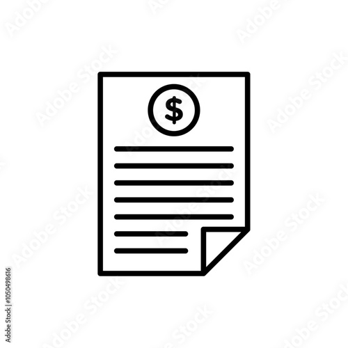 invoice icon Flat fill set collection