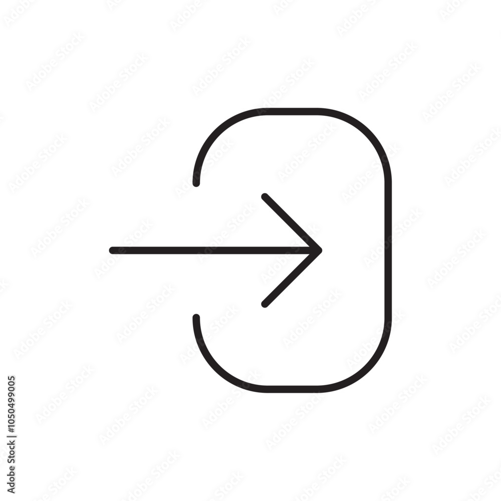 Log in icon Flat fill set collection