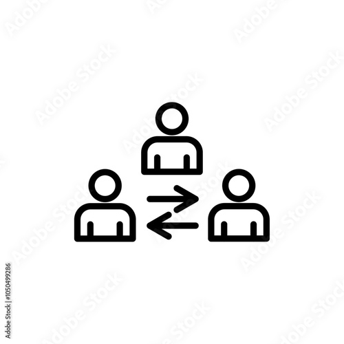 Mediator icon Flat fill set collection