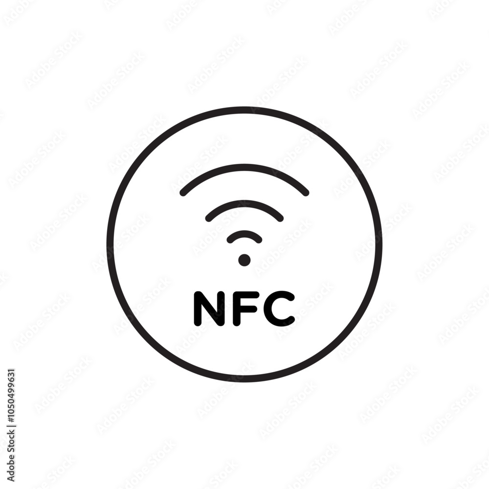 NFC icon Flat fill set collection NFC icon Flat fill set collection