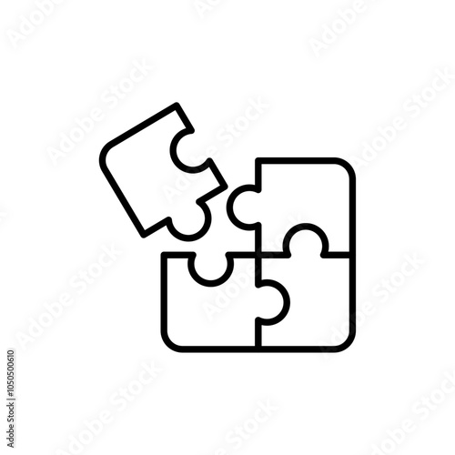 Puzzle icon Flat fill set collection