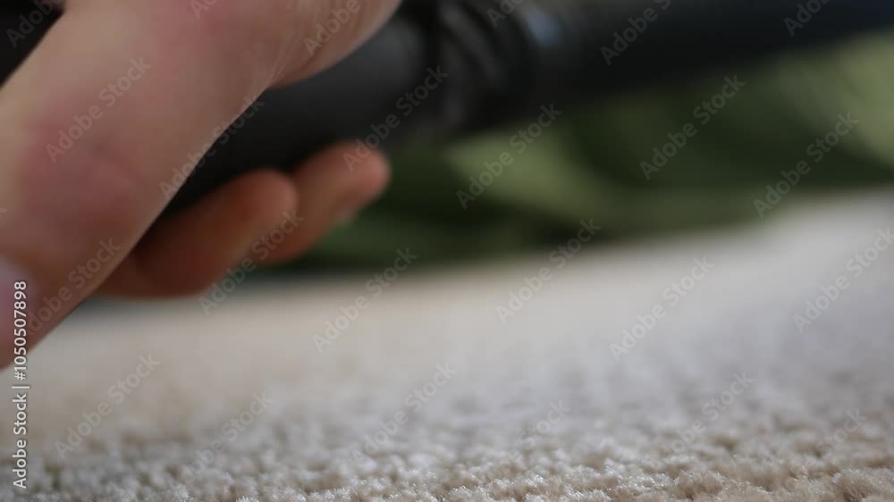 Carpet Clean Series - Carpet Scrubber Hose Spraying Neutral Carpet - 2 Carpet Clean Series - Carpet Scrubber Hose Spraying Neutral Carpet - 2