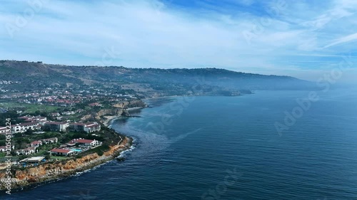 Aerial Southern View Of Palos Verdes Shoreline Over Abalone Cove