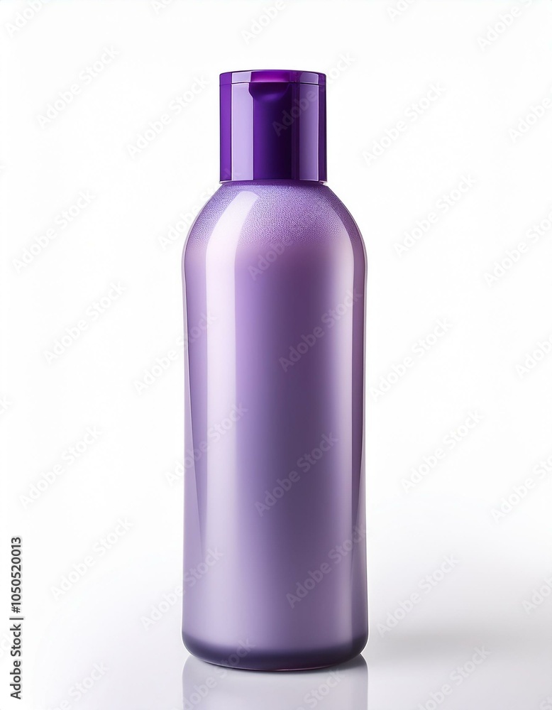 Purple bottle on white background Purple bottle on white background