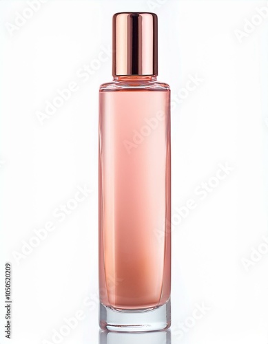 Pink perfume bottle with gold top