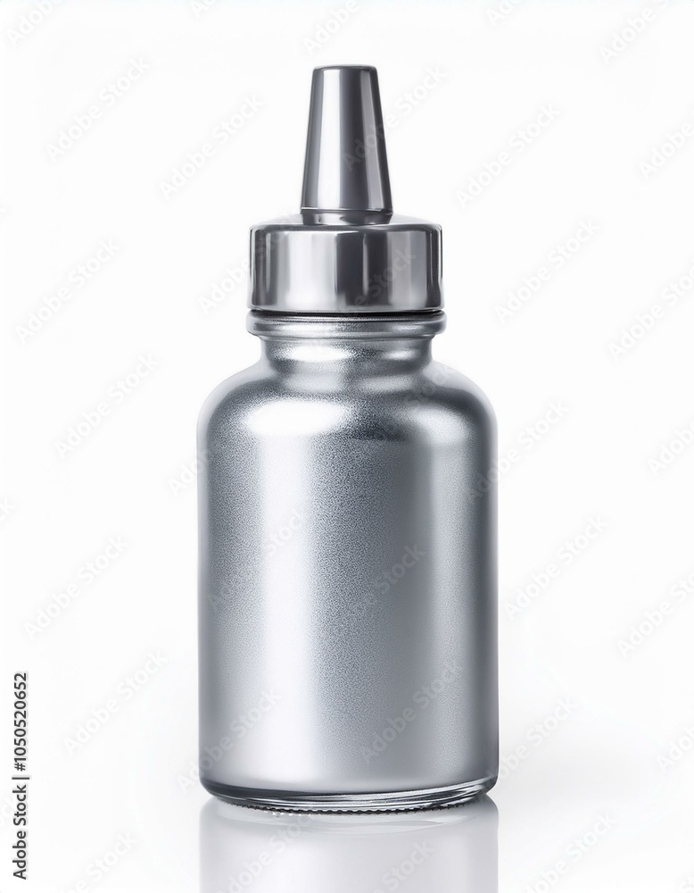 Silver dropper bottle mockup Silver dropper bottle mockup