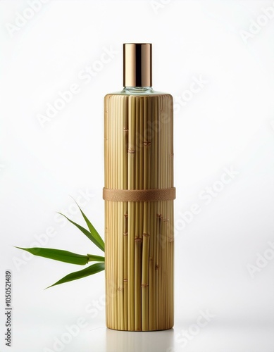 Bamboo bottle with a copper top photo