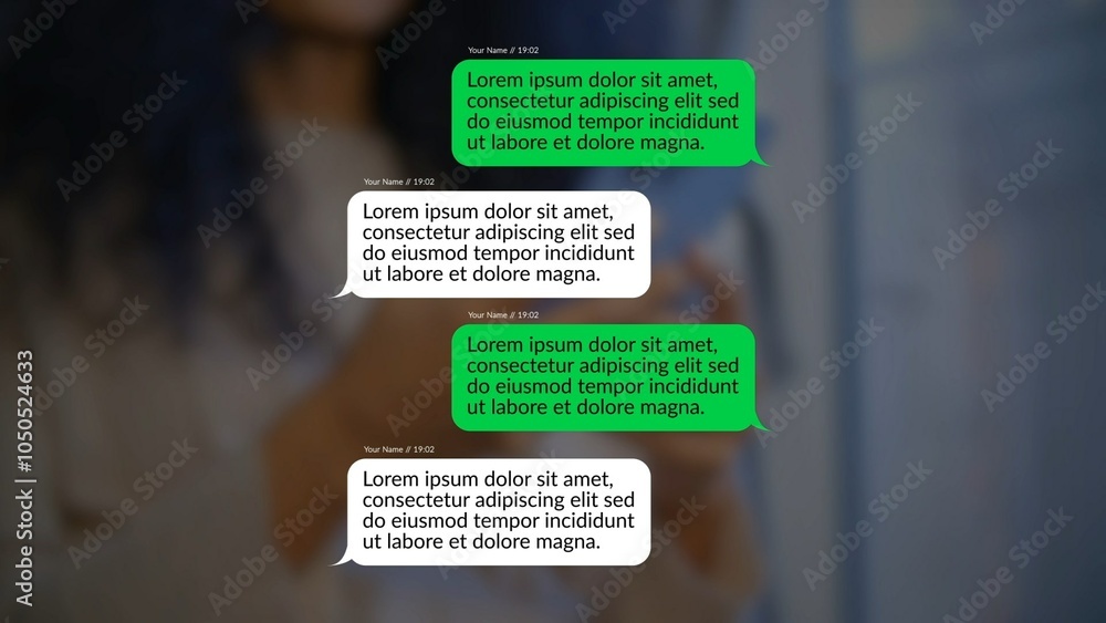 Modern Text Message Bubble Pop Up Stock Template | Adobe Stock