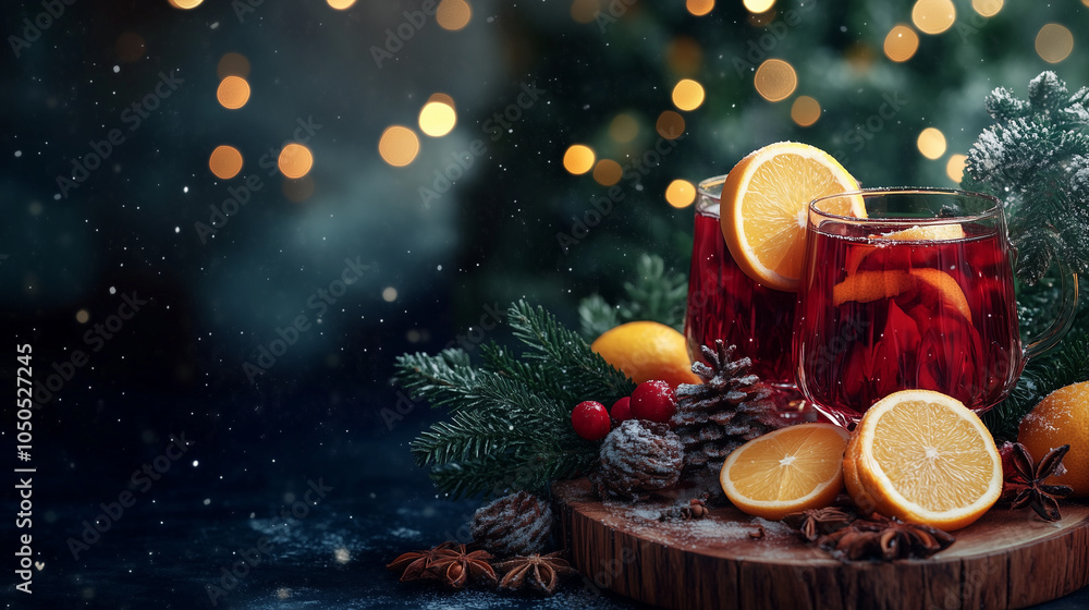 Christmas hot mulled red wine with spices and citrus fruits, Traditional hot alcoholic drink for Christmas. winter warming drink Christmas hot mulled red wine with spices and citrus fruits, Traditional hot alcoholic drink for Christmas. winter warming drink