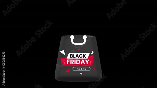 Enhance your Black Friday promotions with the Black Friday Shopping Bag Icon, a 2-second animation that packs a punch. Featuring a sleek and stylish shopping bag,