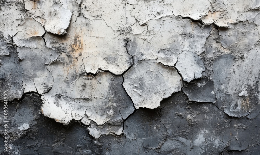 Abstract Urban Stucco Texture, Weathered Gray Wall, Artistic Cracked Paint Surface, Grunge Background, Industrial Decay, Copy-Space for Design, Mood of Urban, Generative AI Abstract Urban Stucco Texture, Weathered Gray Wall, Artistic Cracked Paint Surface, Grunge Background, Industrial Decay, Copy-Space for Design, Mood of Urban, Generative AI