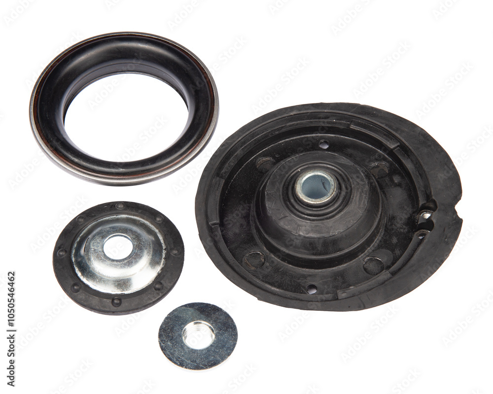 Suspension strut support bearing isolated on white Suspension strut support bearing isolated on white