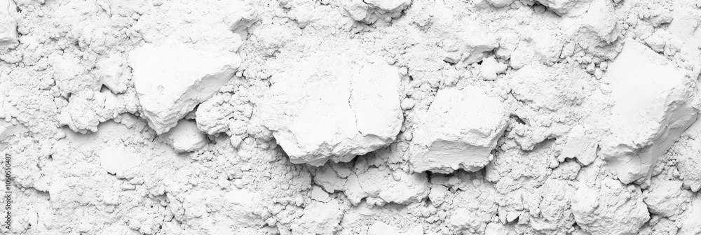 Fototapeta premium A close-up view of white powdery substance with small clumps, suggesting a mineral or material.