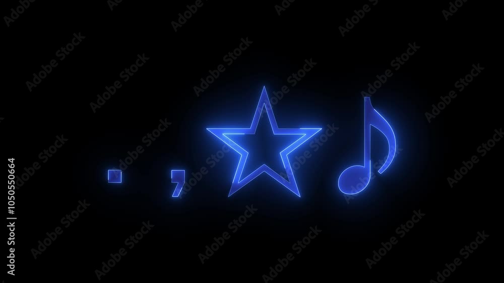 Punc key right bottom stroke icon glowing neon blue color animation Punc key right bottom stroke icon glowing neon blue color animation