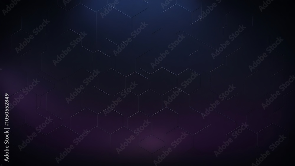 Obraz premium Dark blue hexagon pattern background. Generative Ai.