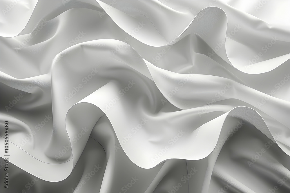 Obraz premium close up view of curved paper sheet on white background