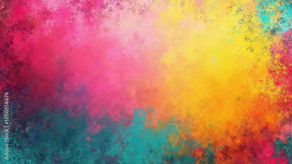 Obraz premium Colorful spray fluo paint digital art background, 16:9 widescreen, 300 dpi, with free space for text