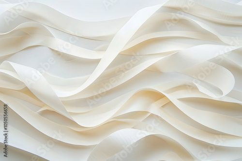 close up view of paper stripes on white background