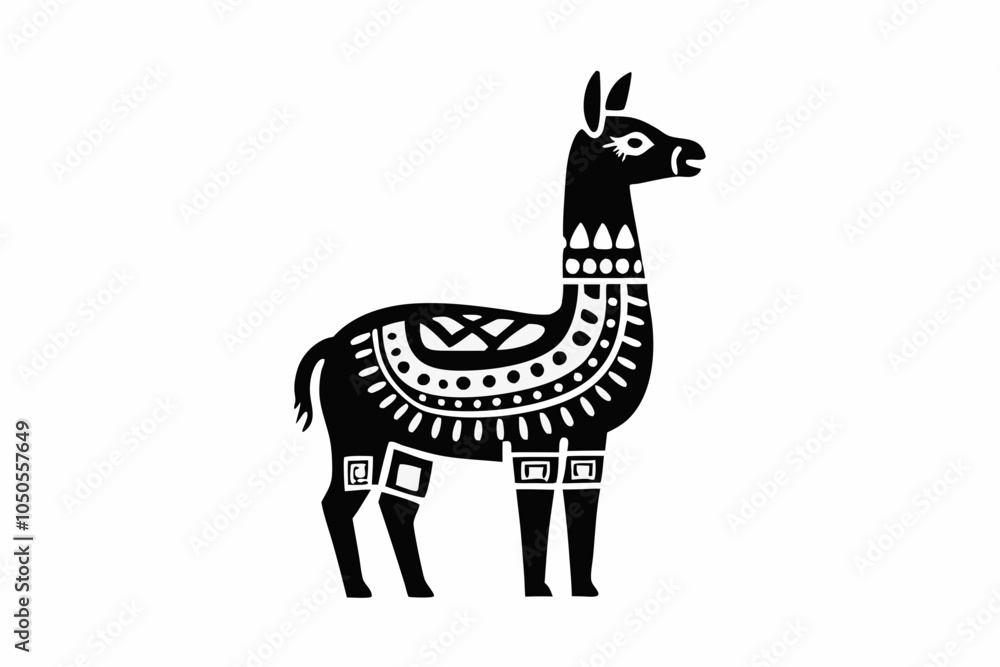 Peaceful Llama Silhouette Design Peaceful Llama Silhouette Design