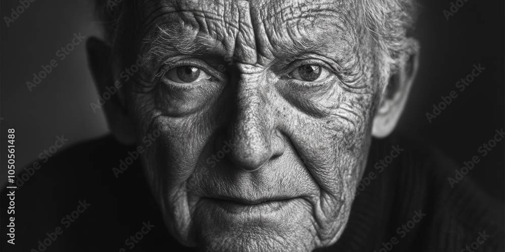 portrait of a senior with deep lines and detailed textures portrait of a senior with deep lines and detailed textures