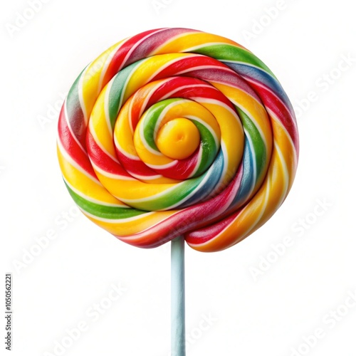 Lollipop on a stick isolated on a white background