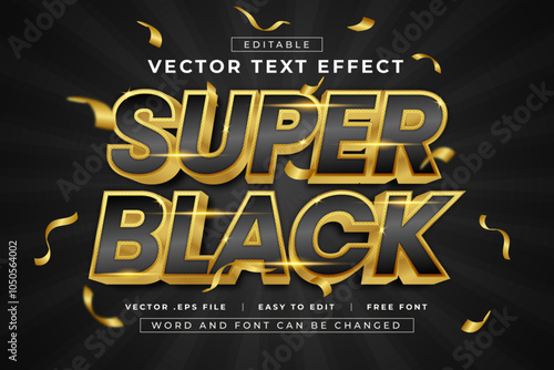 Super Black 3D editable text effect