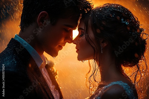 A stunning bride in a white gown holding hands with her groom, walking down a picturesque outdoor aisle adorned with flowers