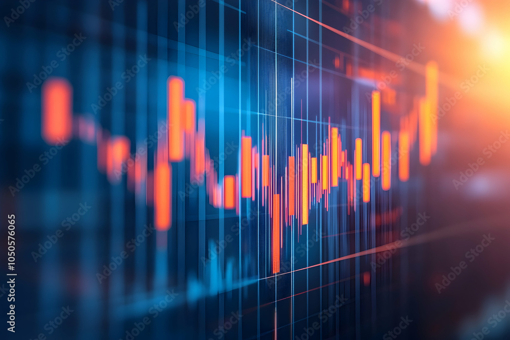Fototapeta premium stock market graphs