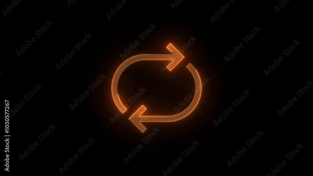 Repeat all stroke icon glowing neon animation Repeat all stroke icon glowing neon animation