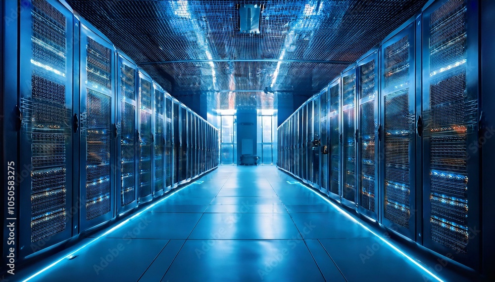 Fototapeta premium Discover how data centers power cloud computing. 