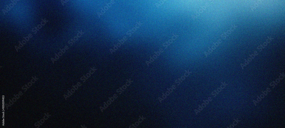Obraz premium Dark blue vibrant to light blue grainy background, noisy texture colorful web banner backdrop design 