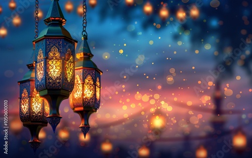 Wallpaper Mural Lantern ramadan islamic eid mubarak eid al adha background Torontodigital.ca