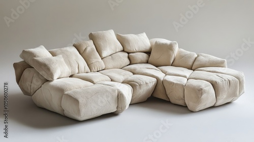 A Stunning and Unique Textured Couch Perfect for Modern Living Room Aesthetics and Comfort photo