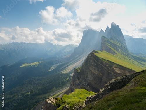 A view from Seceda - Odle - Val Gardena - Ortisei - Italy photo