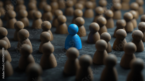 Choosing the right person concept. Recruitment. Hiring, hire. The best employee, and leader. Leadership and promotion. Human Resource Management. 
