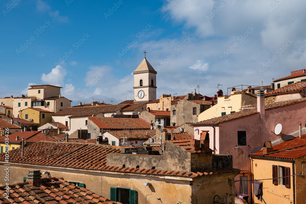 View of the roofs of Capoliveri town in Isle of Elba View of the roofs of Capoliveri town in Isle of Elba