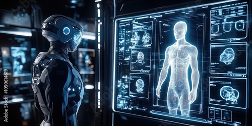 AI Crafting Lifelike Avatars in Real Time, Virtual Reality Experience with Dynamic Holographic Panels Showcasing the Creation Process for Gaming Worlds