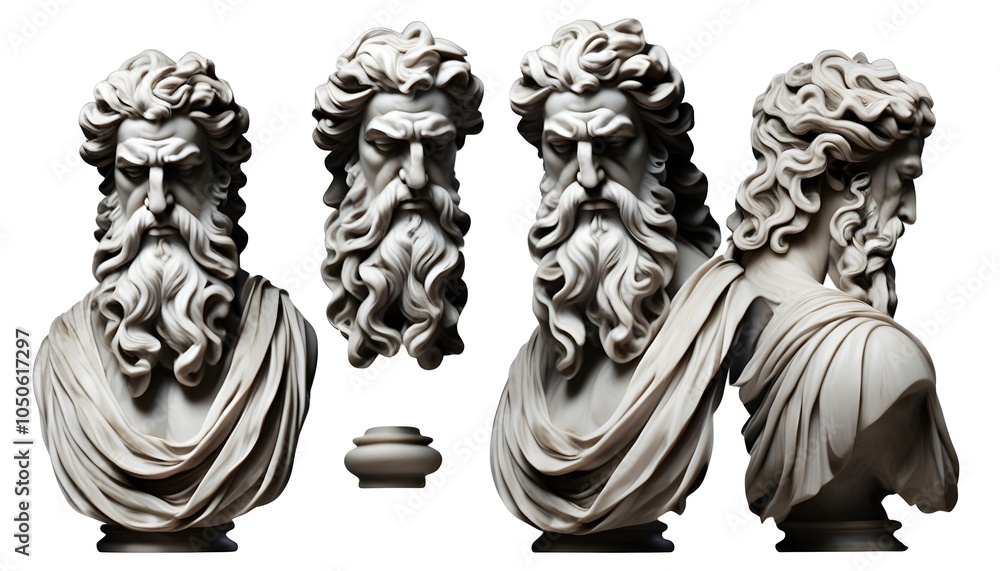 Obraz premium Timeless Elegance of Ancient Greek God Sculpture: A Fusion of History and Art in Modern Design