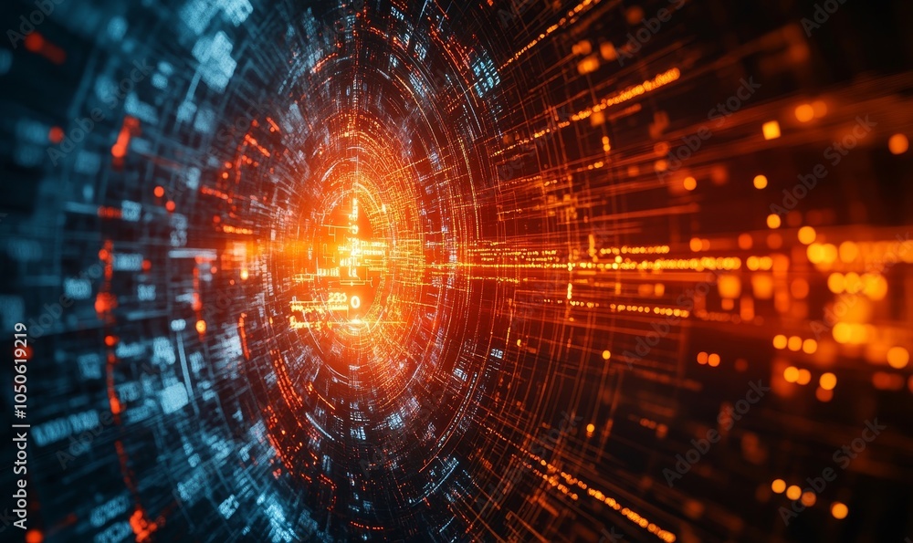 Abstract Digital Science and Algebra Energy Concept with Vibrant Data Streams and Mathematical Equations, Generative AI Abstract Digital Science and Algebra Energy Concept with Vibrant Data Streams and Mathematical Equations, Generative AI