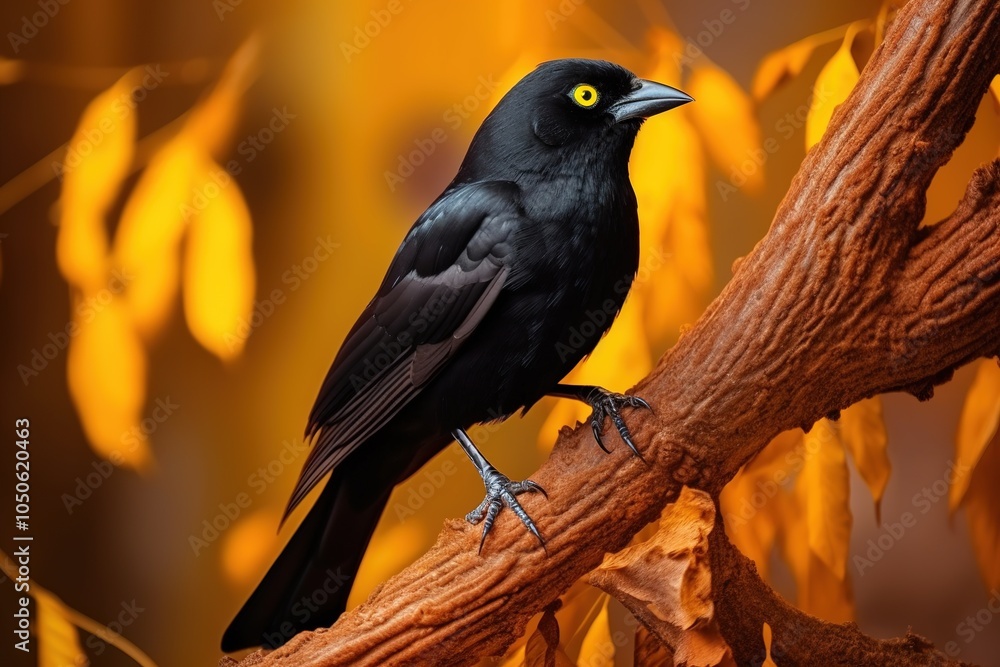 Fototapeta premium blackbird on a branch