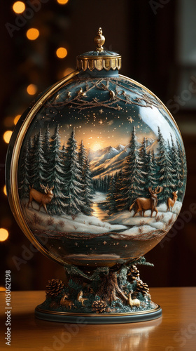 Artistic Globe Featuring A ...