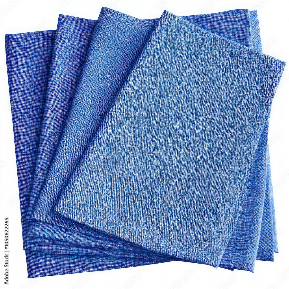 Blue Napkin Isolated Blue Napkin Isolated