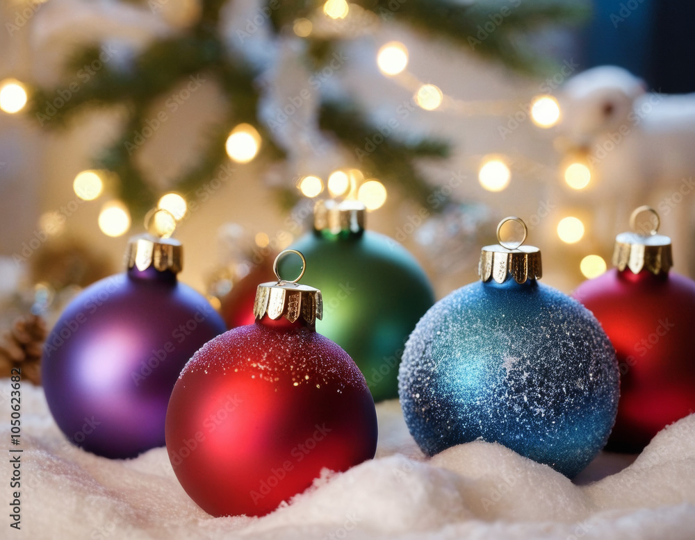 Frosty Christmas decorations with space for text Frosty Christmas decorations with space for text